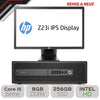 HP ProDesk 600 G2 SFF, Core i5-6éme Gén, 8Go DDR4, 256GB SSD, Win 10 Pro, Ecran HP Z Display Z23i 23 Pouces Monitor [Remis à Neuf]