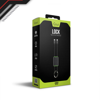 Goui LOCK USB Type C-C  Key Chain Cable -Black