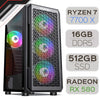 PC WORKSTATION AMD RYZEN 7 7700X, 16GB de Ram DDR5, 512 SSD M.2 NVMe, Radeon RX 580 8GB GDDR5, windows 10 Pro