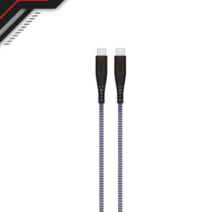 Goui FLEX Type C-C Kevlar Cable 60W 1.5Mtr-White / Dark Blue