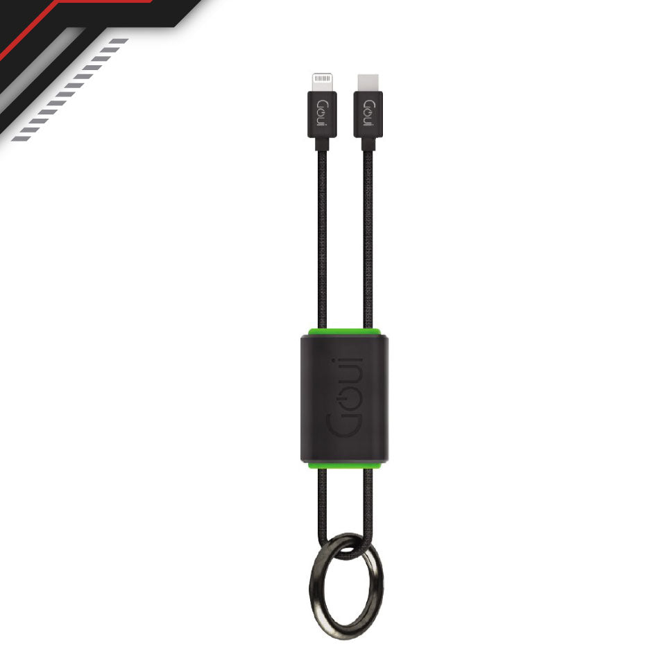 Goui LOCK USB C to Lightning Key Chain Cable (C94) Black