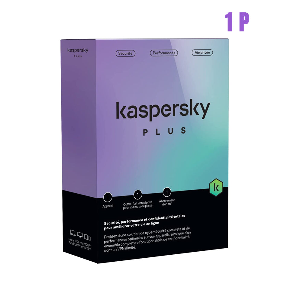 Kaspersky Plus 2023 - 1 An - 1 Appareil -