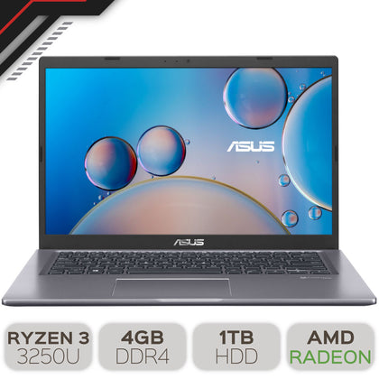 Asus Vivobook D415D, 14″ HD (1366 x 768), AMD Ryzen 3 3250U , 4GB De Ram DDR4,  1TB SATA HDD, AMD Radeon Graphics, Windows 11