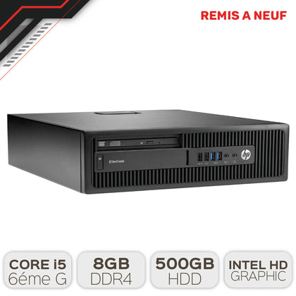 HP EliteDesk 800 G2 SFF / i5-6éme / 8GB DDR4 / 500GB HDD [REMIS A NEUF]