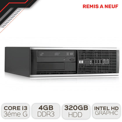 Hp Pro 6300 SFF Core i3-3éme / 4GB DDR3 / 320GB HDD [REMIS A NEUF]