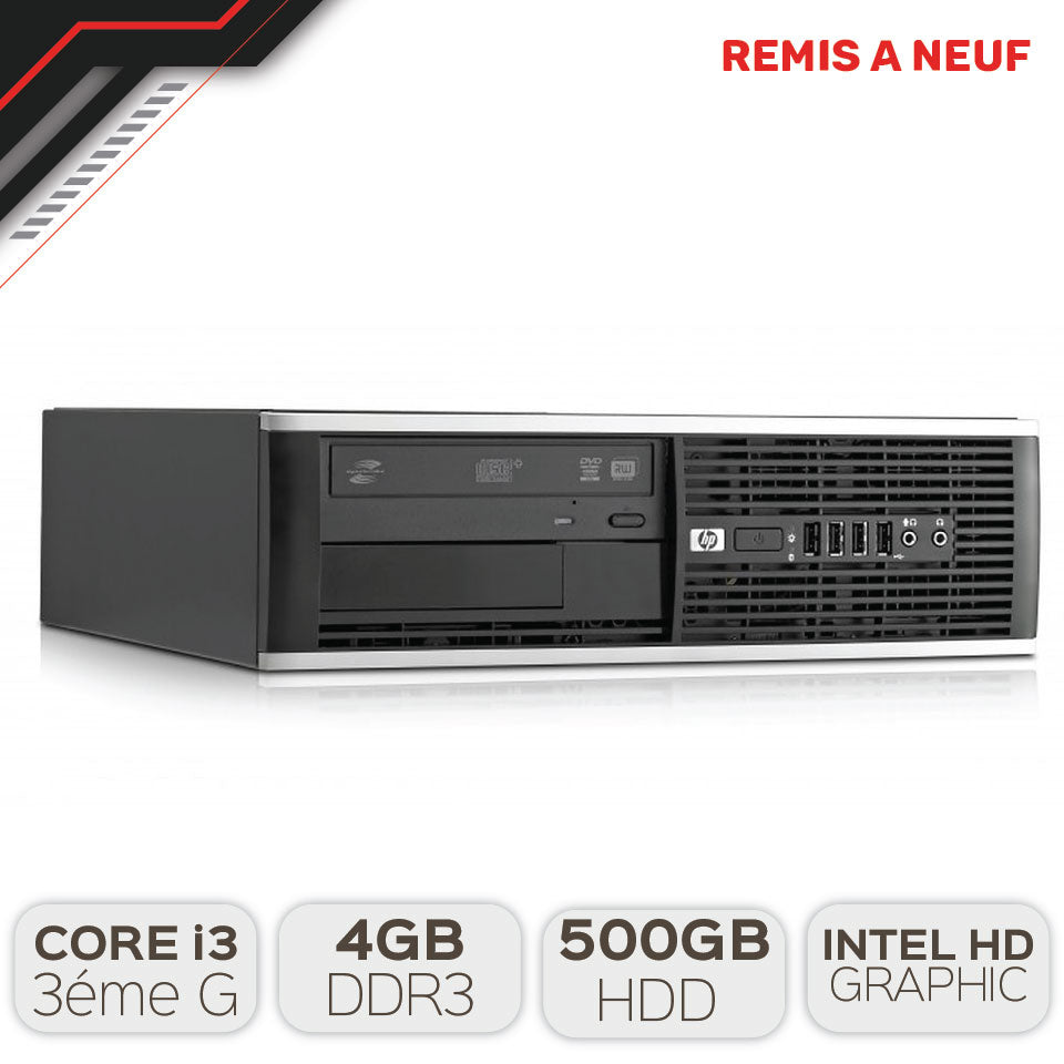 Hp Pro 6300 SFF Core i3-3éme / 4GB DDR3 / 500GB HDD [REMIS A NEUF]