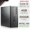 Hp ProDesk 600 G1 MT Core i3-4éme / 4GB DDR3 / 320GB HDD [REMIS A NEUF]