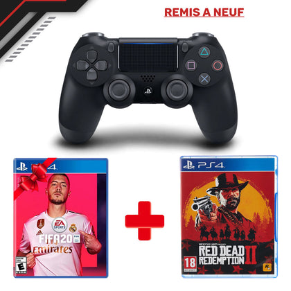 Manette PS4 ORIGINAL [REMIS À NEUF] + Jeu Red Dead Redemption II = FIFA 20 GRATUIT [OCCASION]