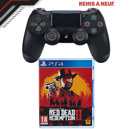 Manette PS4 ORIGINAL [REMIS À NEUF] + Jeu Red Dead Redemption II
