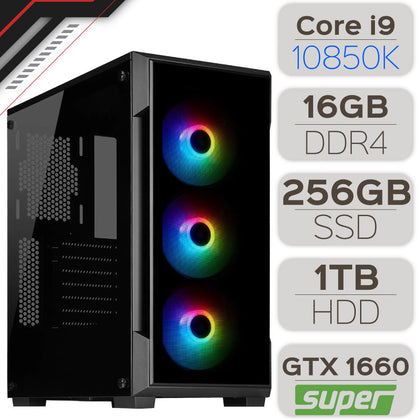 PC GAMER INTEL CORE I9-10850K / 16GB DDR4 / 256GB SSD + 1TB HDD / NVIDIA 1660 SUPER 6G / GARANTIE 1 AN