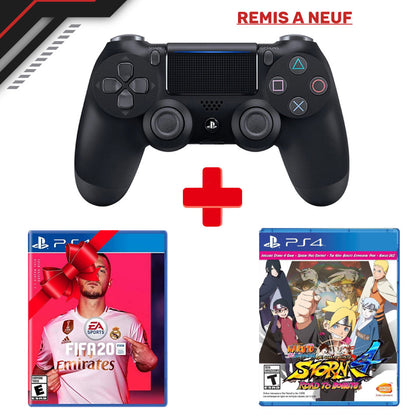 Manette PS4 ORIGINAL [REMIS À NEUF] + JEU NARUTO SHIPPUDEN ULTIMATE NINJA STORM 4  = FIFA 20 GRATUIT [OCCASION]