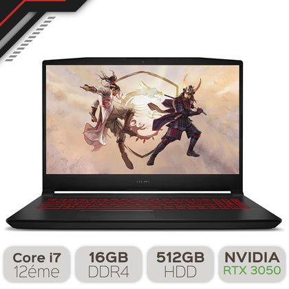 MSI Katana GF76 12UC-019XFR Core i7 12700H NVIDIA RTX 3050, 16 Go RAM, 512 Go SSD NVMe, 17.3