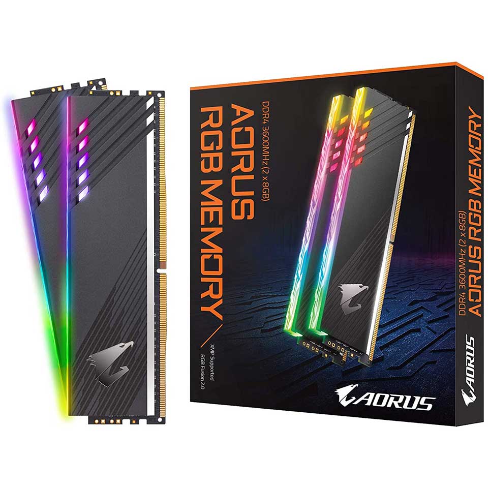 GIGABYTE AORUS RGB 16GB (2X8GB) 3600MHZ (PC4-28800) CL18 - MÉMOIRE DDR4