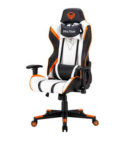 Chaise Gaming E-Sport réglable 180° – Meetion Blanche CHR15
